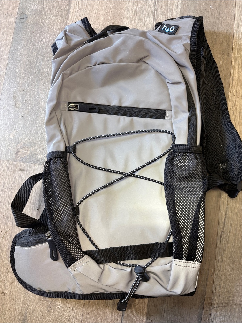 Light Gray reflective Backpack with H20 option